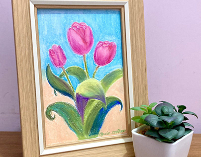 Project thumbnail - Pink Tulips Painting
