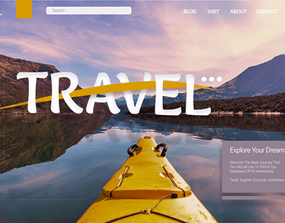 Travel Blog Landing Page Design by Irvin Guadarrama