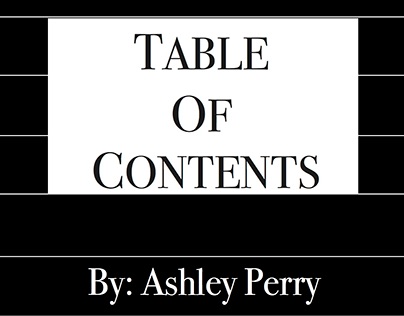 Table of Contents Book