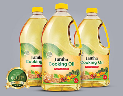 Lamha Cooking Oil Lable Design