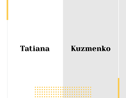 Tatiana Kuzmenko – Website concept