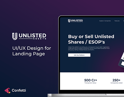 UI/UX for Unlisted Assets : Landing Page