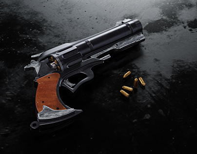Revolver gun 3D Model