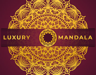 Mandala design background in gold