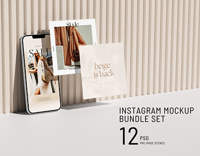 Instagram Mockup Bundle Set Download
