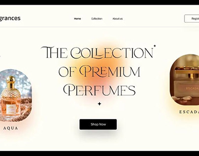 Nice Landing Page for a Perfume Store