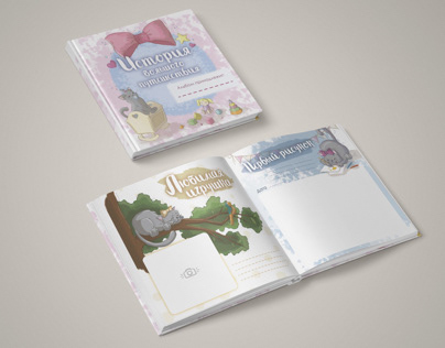 Illustration and design of baby books for girls