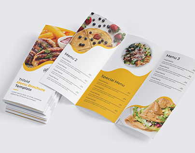 Restaurant Trifold Brochure Template | Food Menu
