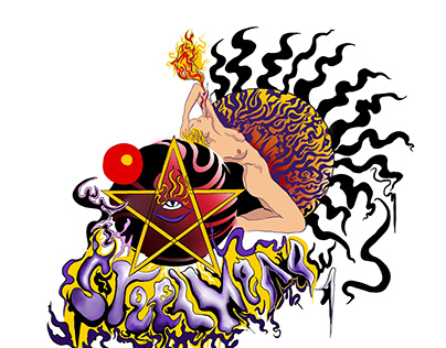 Steelhead Band Logo, psychedelic stoner art