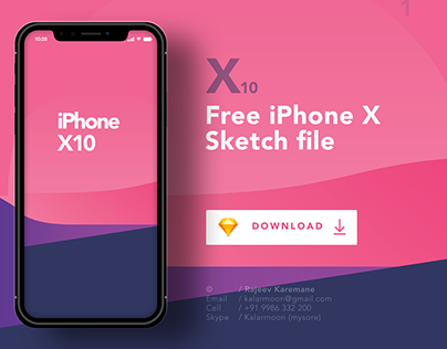 Free iPhone X/10 Sketch File to Download