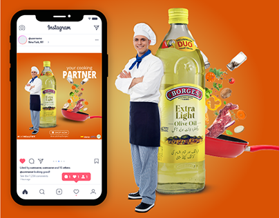 Social Media Post Design for Borges Cooking Oil