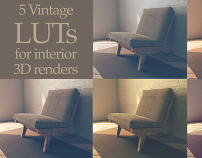 5 Vintage LUTs for your 3D interior Renders