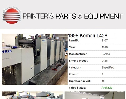 1998 Komori L428 by Printers Parts & Equipment