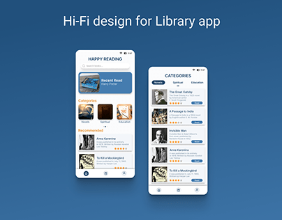 Minimalist design for a library app