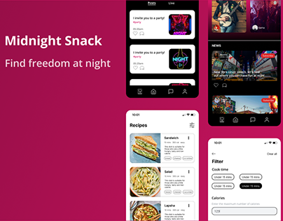 Midnight snack ux/ui design