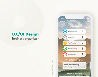 MyApp's organizer - UX/UI Design.