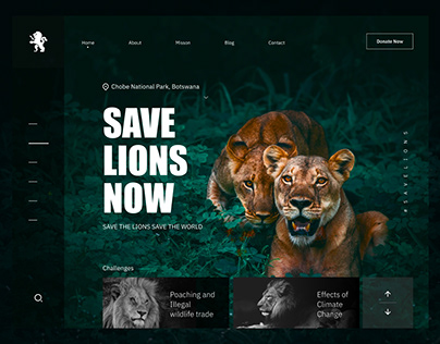 Day 14 - Save Lions - Website UI Header Practice