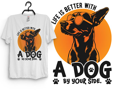 Dog T-Shirt Design.
