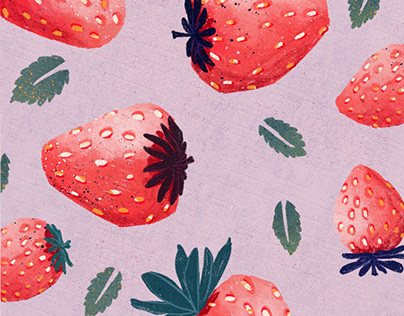 Falling strawberries toss pattern