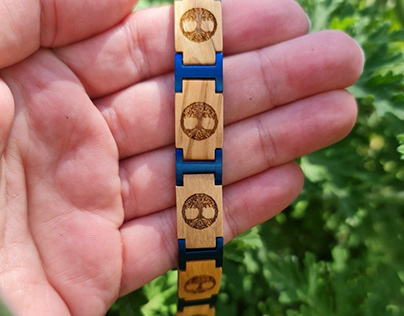 Handmade Viking Wooden Bracelet