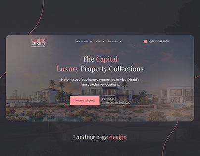 "Capital Luxury" Landing Page Design