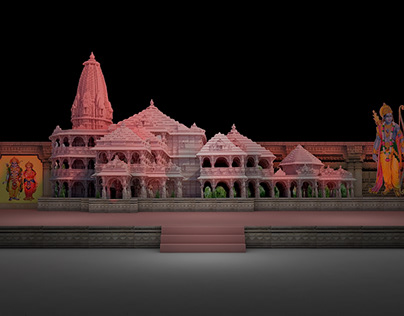Ram Katha Set design & Production Ayodhya Temple Theme