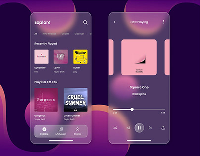 Project thumbnail - Music App UI