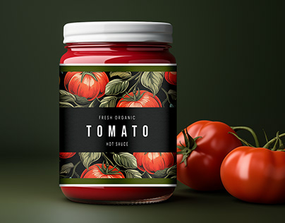 Tomato Sauce Jar Label Design
