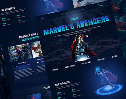 NFT GAMING - Landing page for Avengers End game