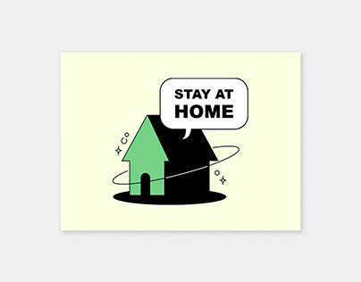 Logo maker shop_'stay at home' illustration