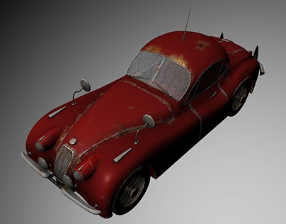Car_jaguar xk 120(modeling and texturing)