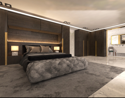 Glance of Brass - Master Bedroom Design