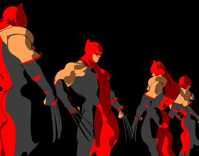 Wolverine Red Marvel - Animation