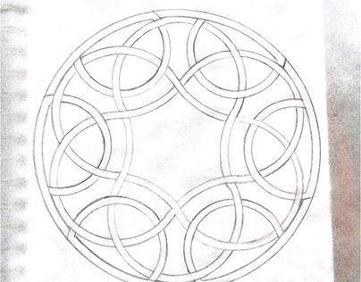 Rosace knot in a circle