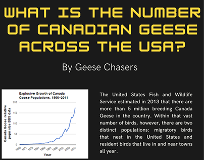 What is the number of Canadian Geese across the USA?