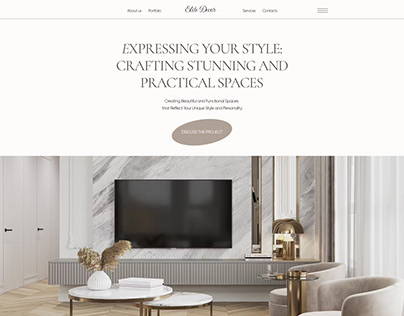 Landing page for Interior Design Studio | Website