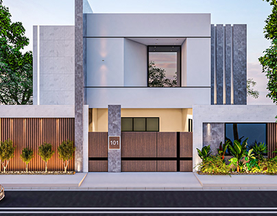 ‹‹ Modern villa facade located in KSA ››