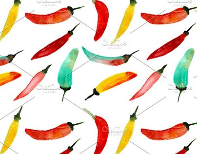 Hot chili peppers pattern