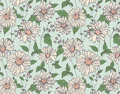flower illustration pattern design ai
