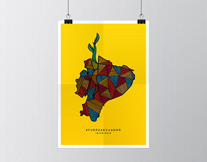 Poster and merch: #FuerzaEcuador