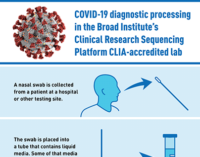 Broad's COVID-19 testing infographic; March 2020