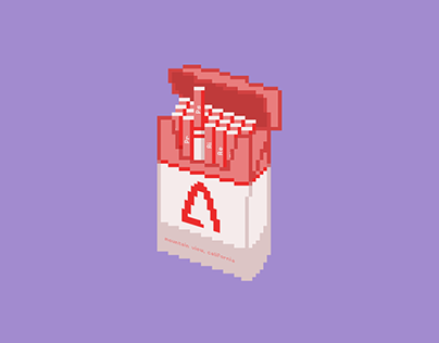 Adobe Cigarette Box: Pixel Art