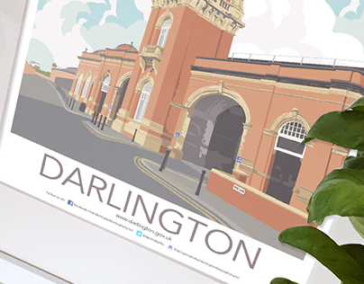 Digital Illustration: Darlington Poster