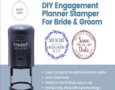Diy Engagement Planner Stamper For Bride & Groom