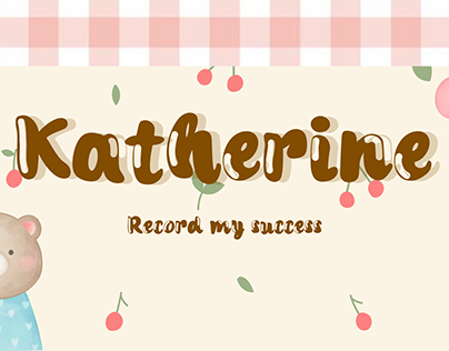 Katherine font,cute and neat handwriting