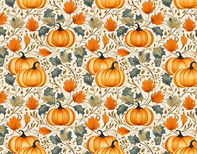 Pumpkin Halloween pattern