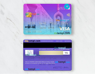 Oman bank Nizwa mastercard, in PSD format