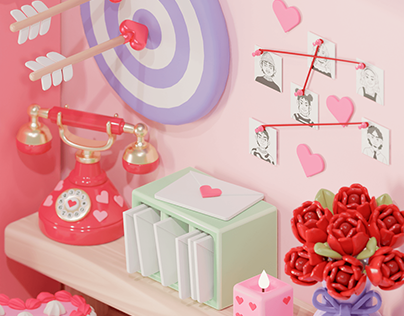 Cupid's house | 3D Isometric room