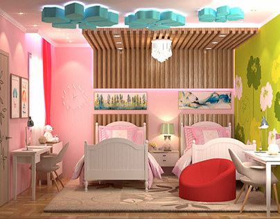 summer colors -little girls bedroom