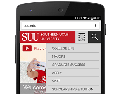 SUU Mobile Navigation Design/Animation